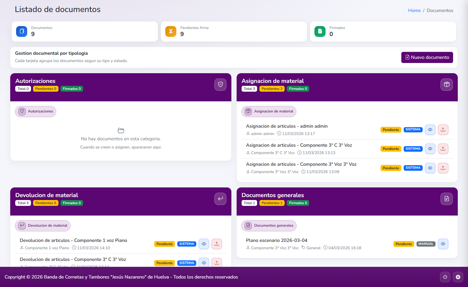 Modulo de documentos